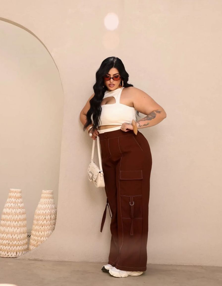 Calça Cargo Marrom Milena