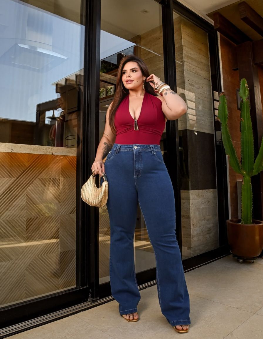 Calça Jeans Flare