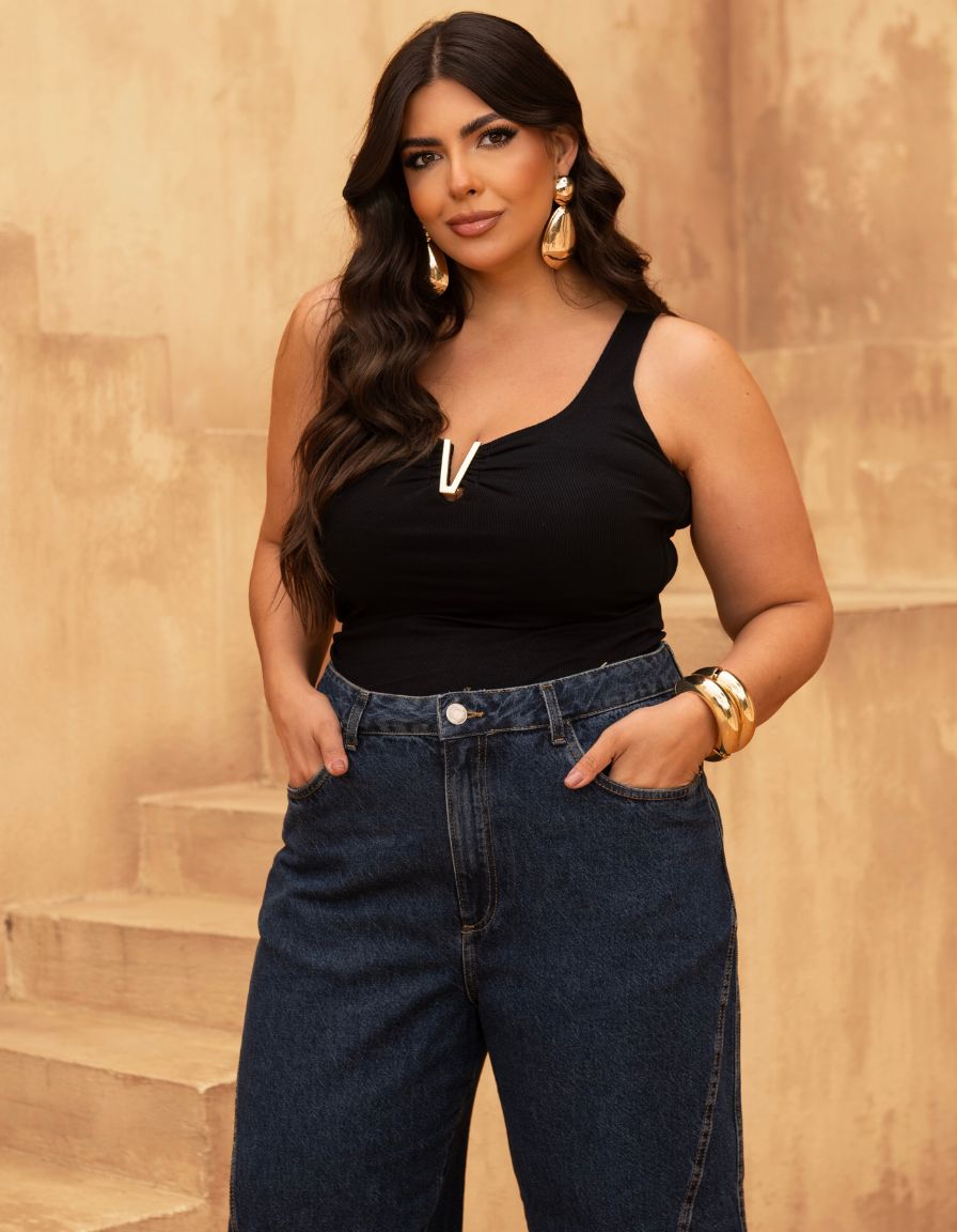 Calça Jeans Barrel