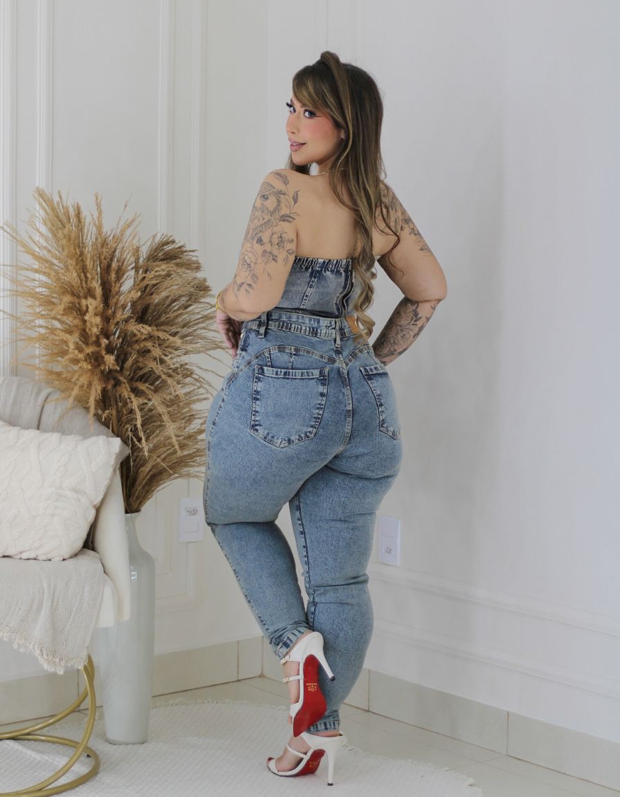 Top Jeans Marmorizado