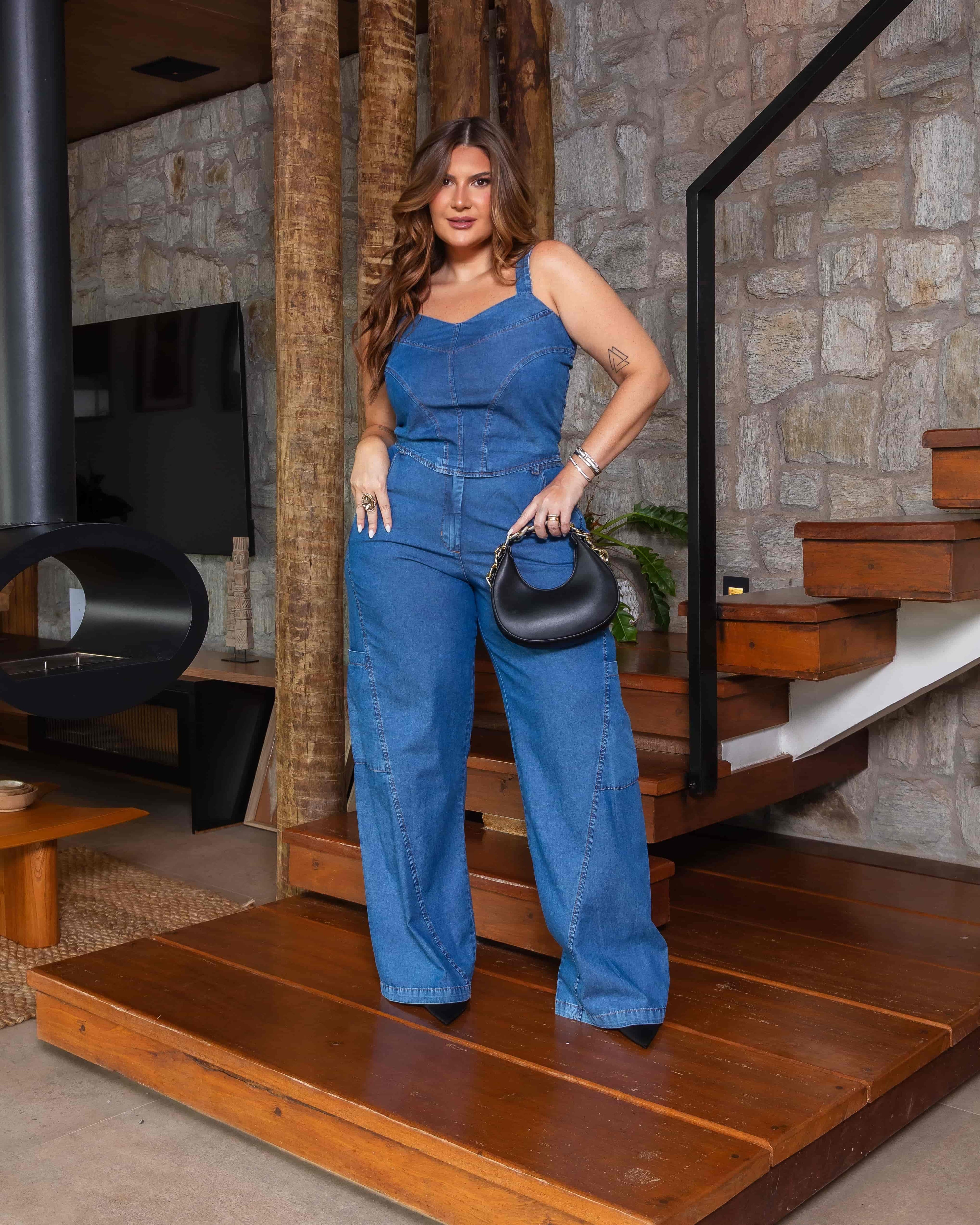 Calça Jeans Recortes