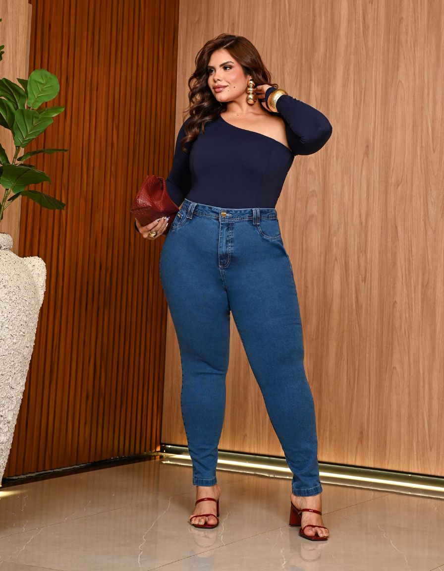 Calça Jeans com Cinta Modeladora