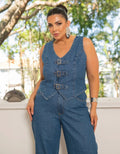 Colete Jeans V Fusion