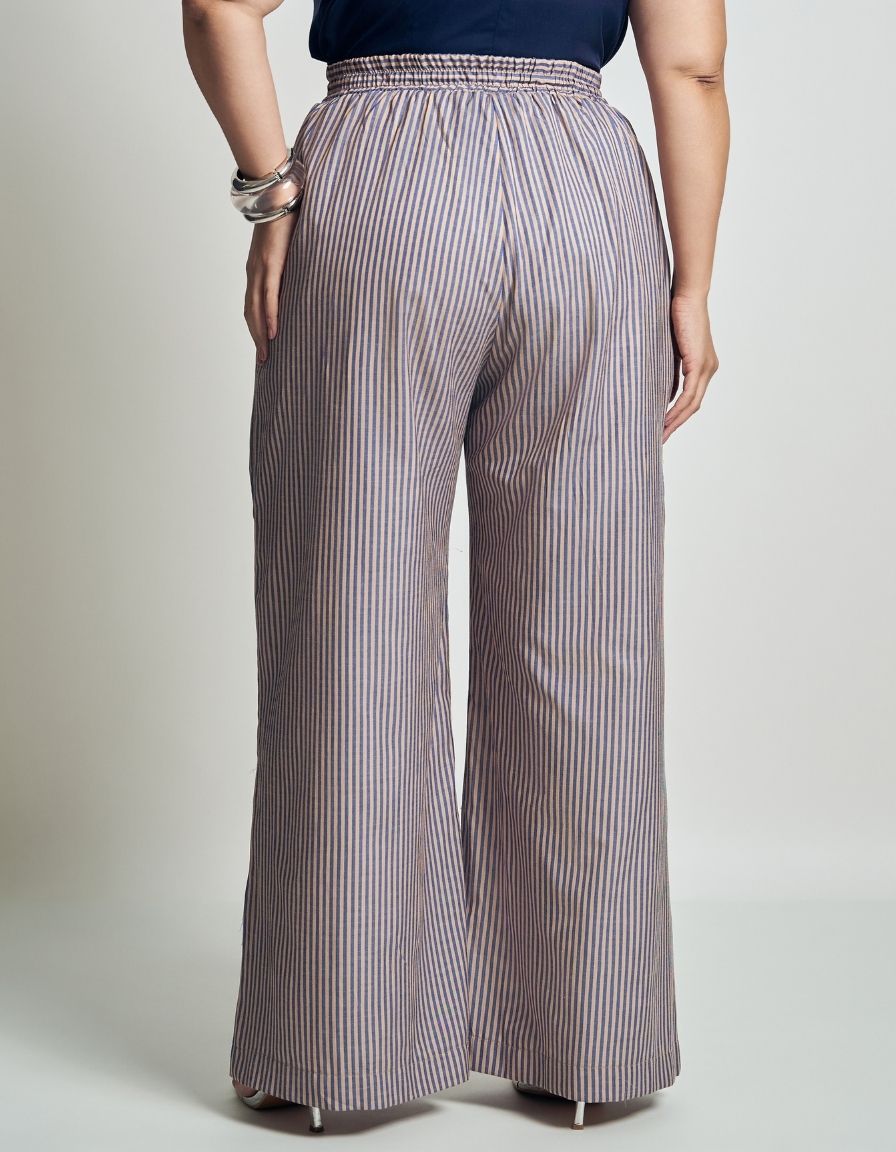 Calça Listrada Algodão