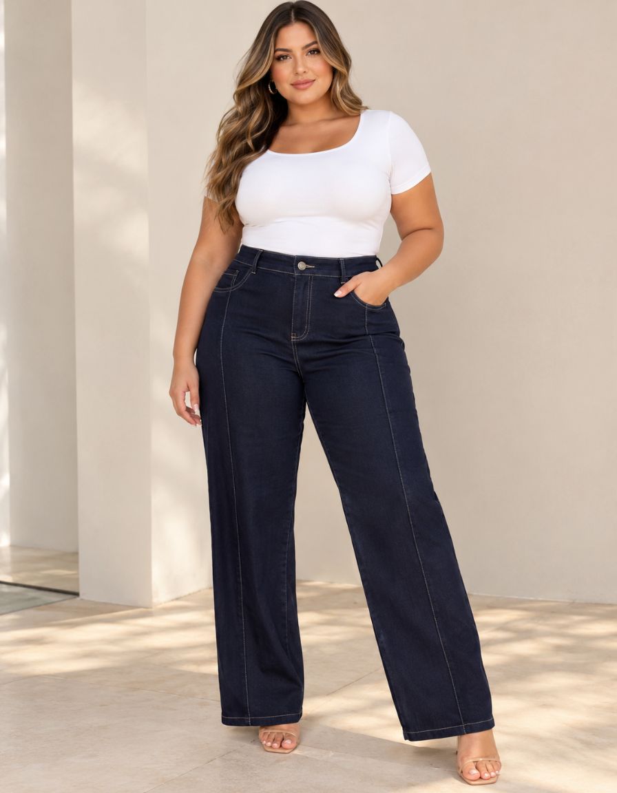 Calça Jeans Pespontada
