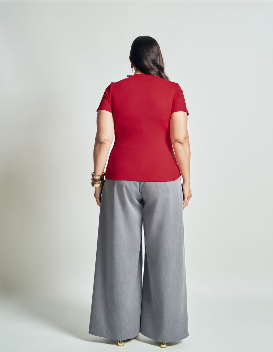 Calça Wide Fivela Alfaiataria