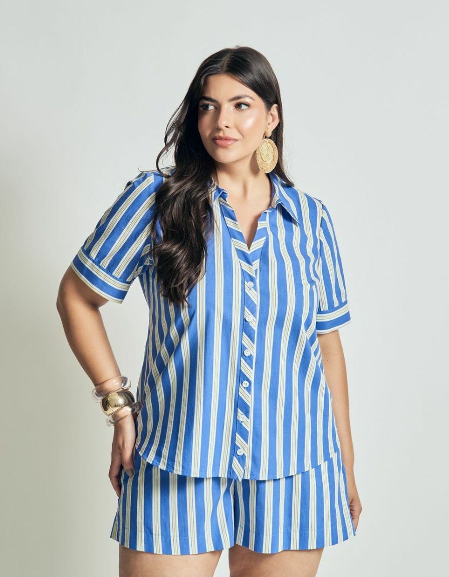 Conjunto Tricoline Listrado
