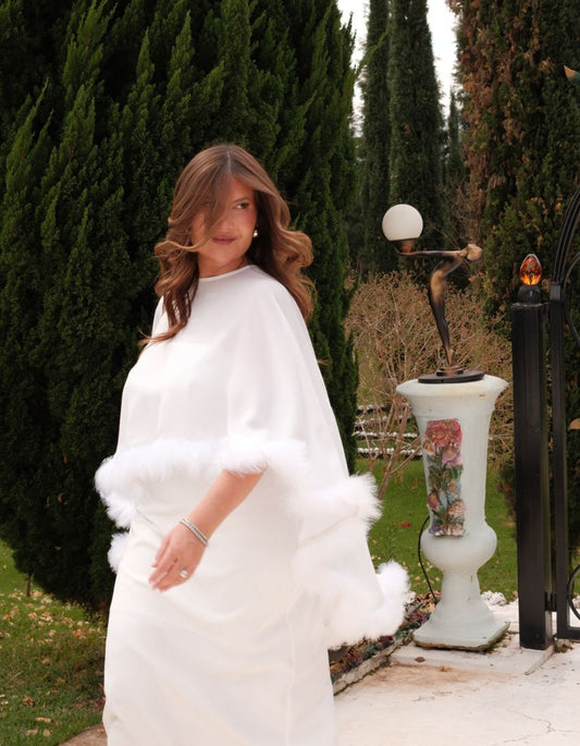 Capa Blanche Plumas