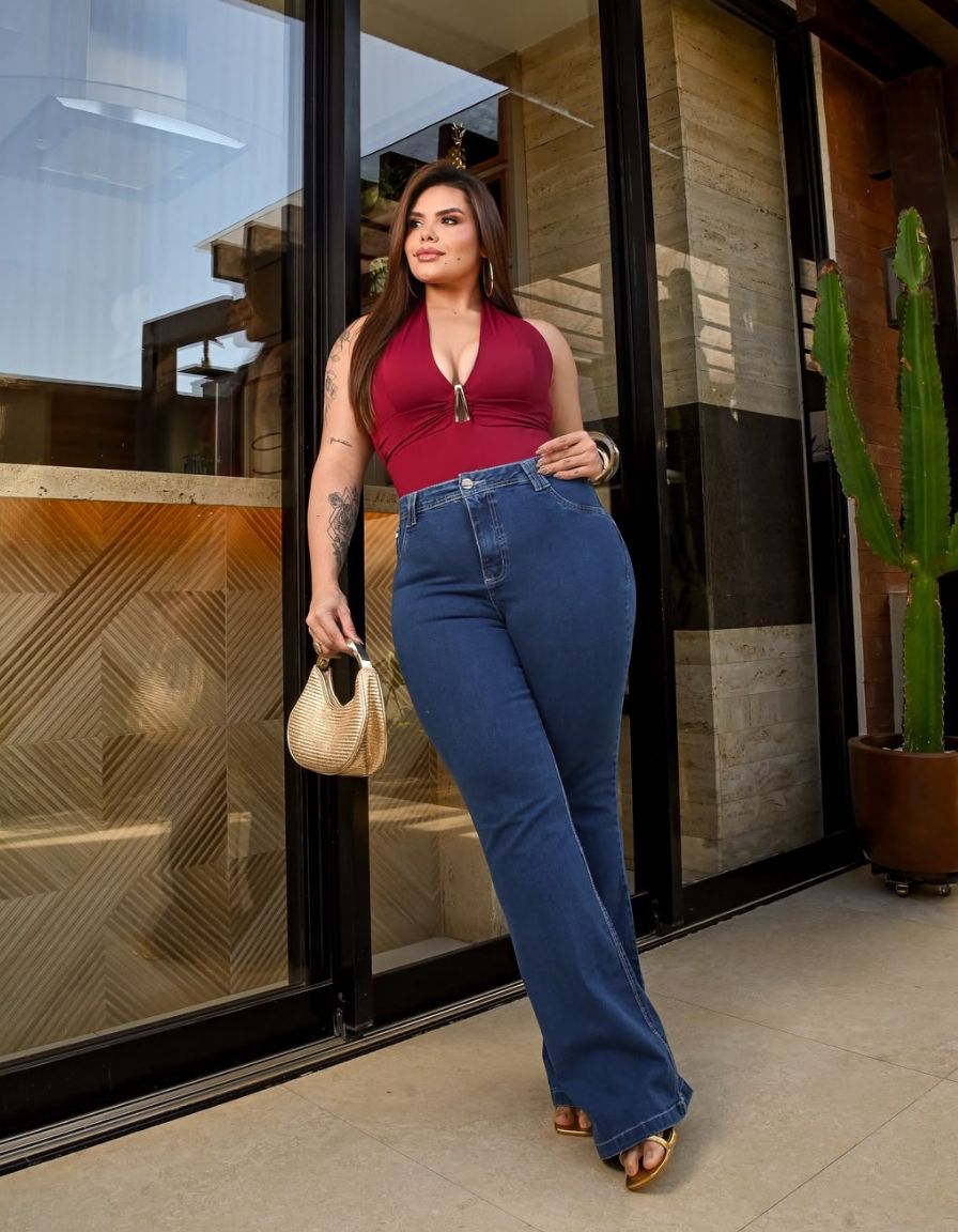 Calça Jeans Flare