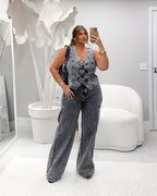 Calça Jeans Wide Leg Fusion Black
