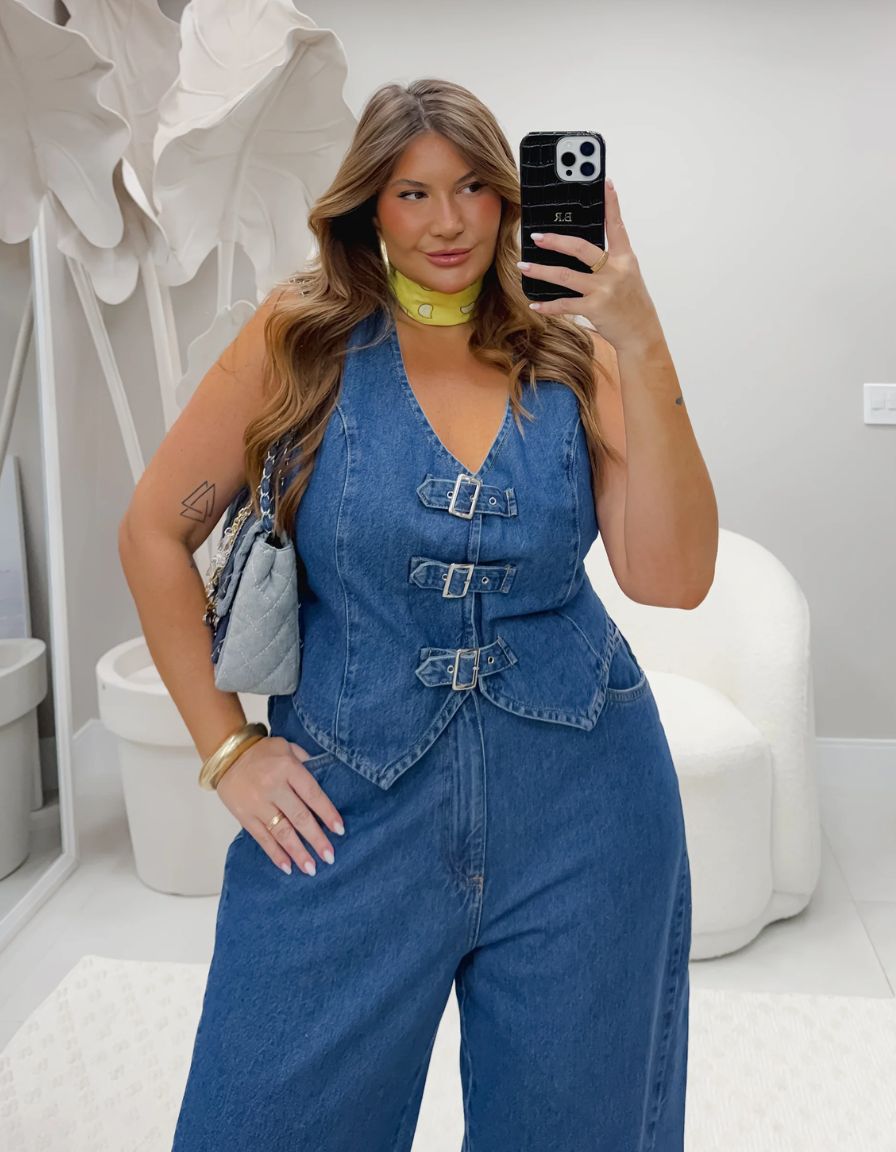 Colete Jeans V Fusion