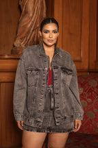 Saia Jeans Over Black