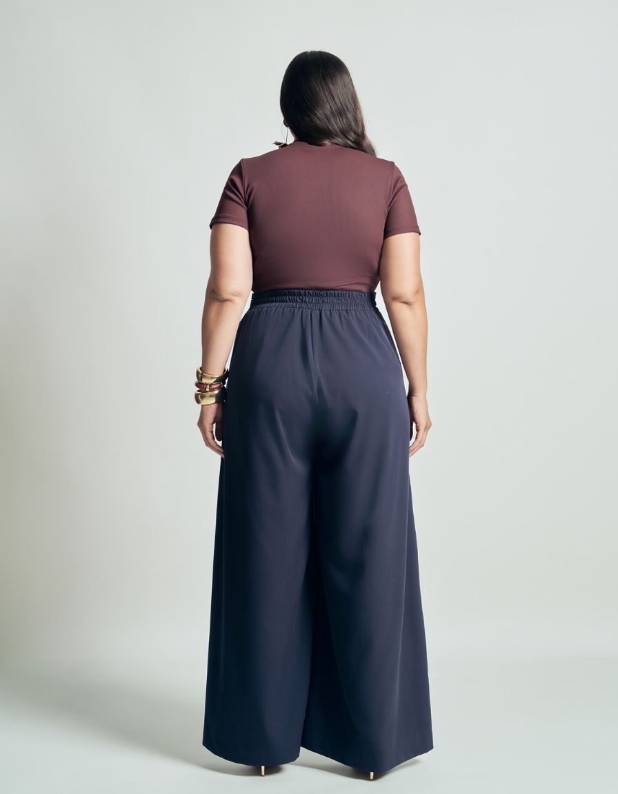 Calça Wide Fivela Alfaiataria