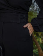 Conjunto Calça Pantalona e Blusa Transpassada