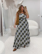 Conjunto Top Cropped com Saia Longa
