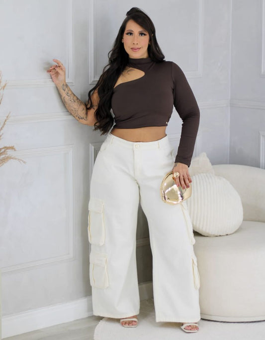 Calça Wide Leg Petit