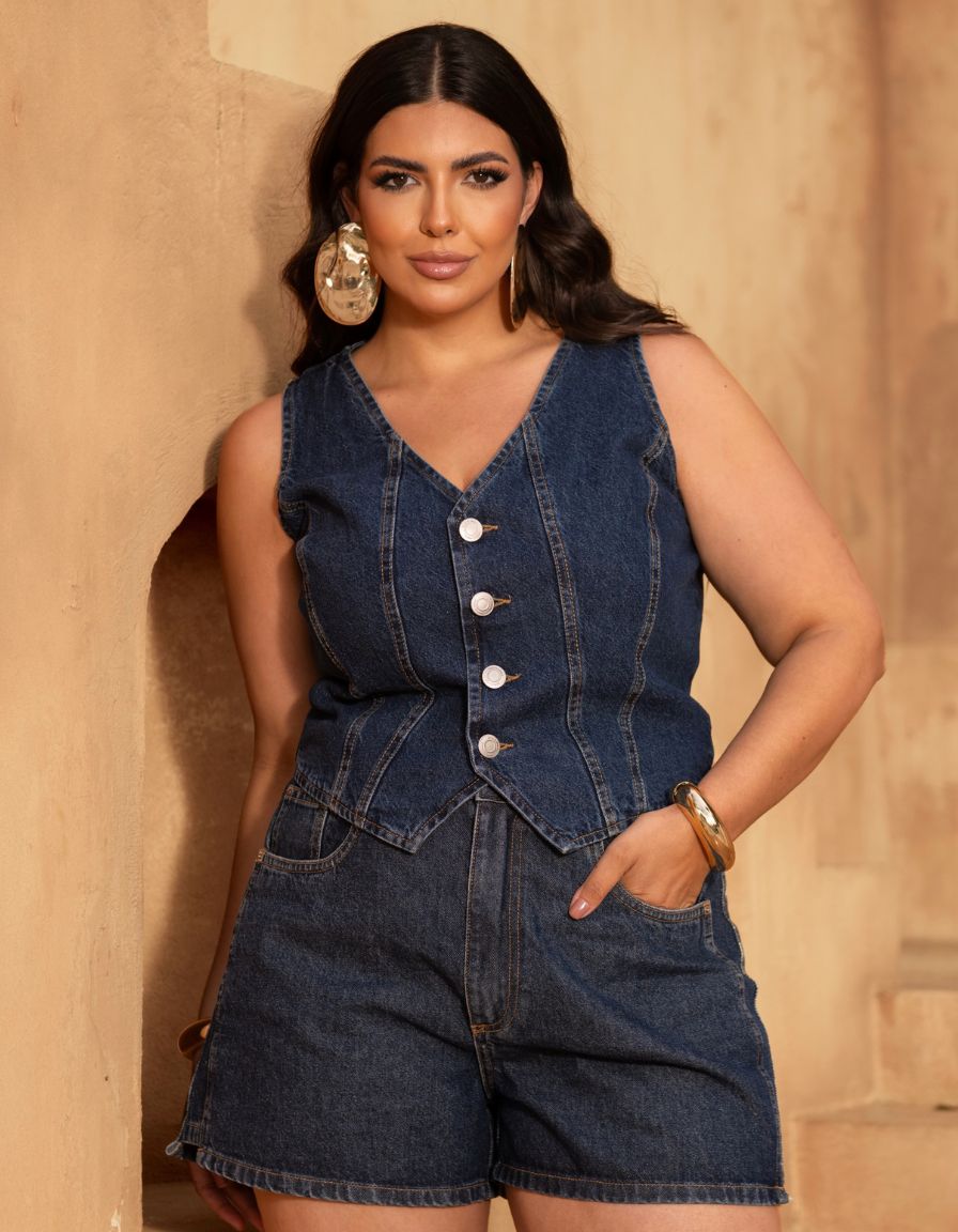 Colete Jeans Aurora