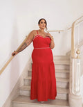 Conjunto Top e Saia Corda