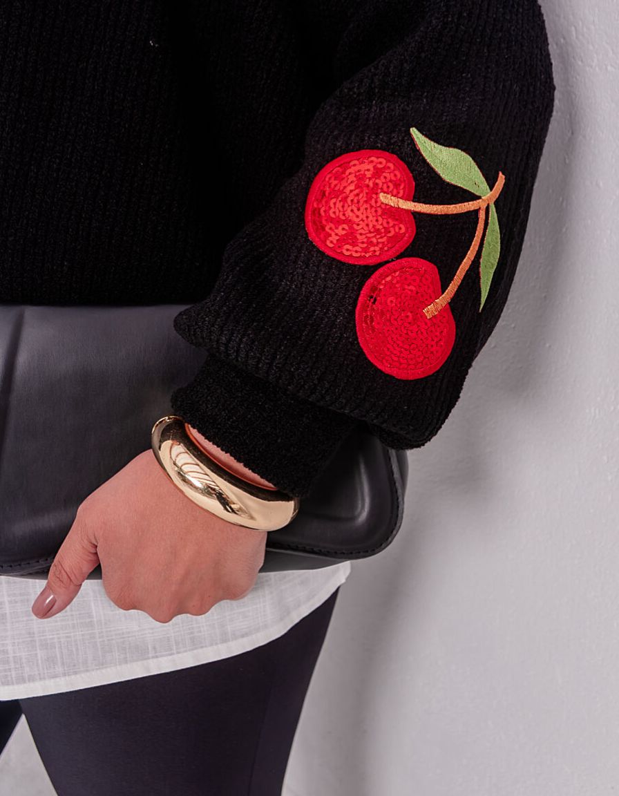Cardigan Cherry Tricot