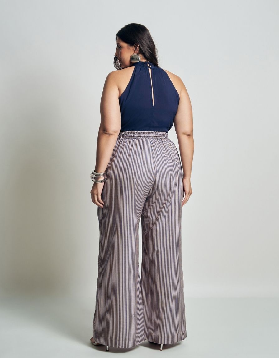 Calça Listrada Algodão