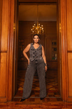 Calça Jeans Wide Leg Fusion Black