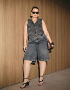 Bermuda Jeans Black