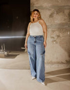 Calça Cargo Jeans Classic