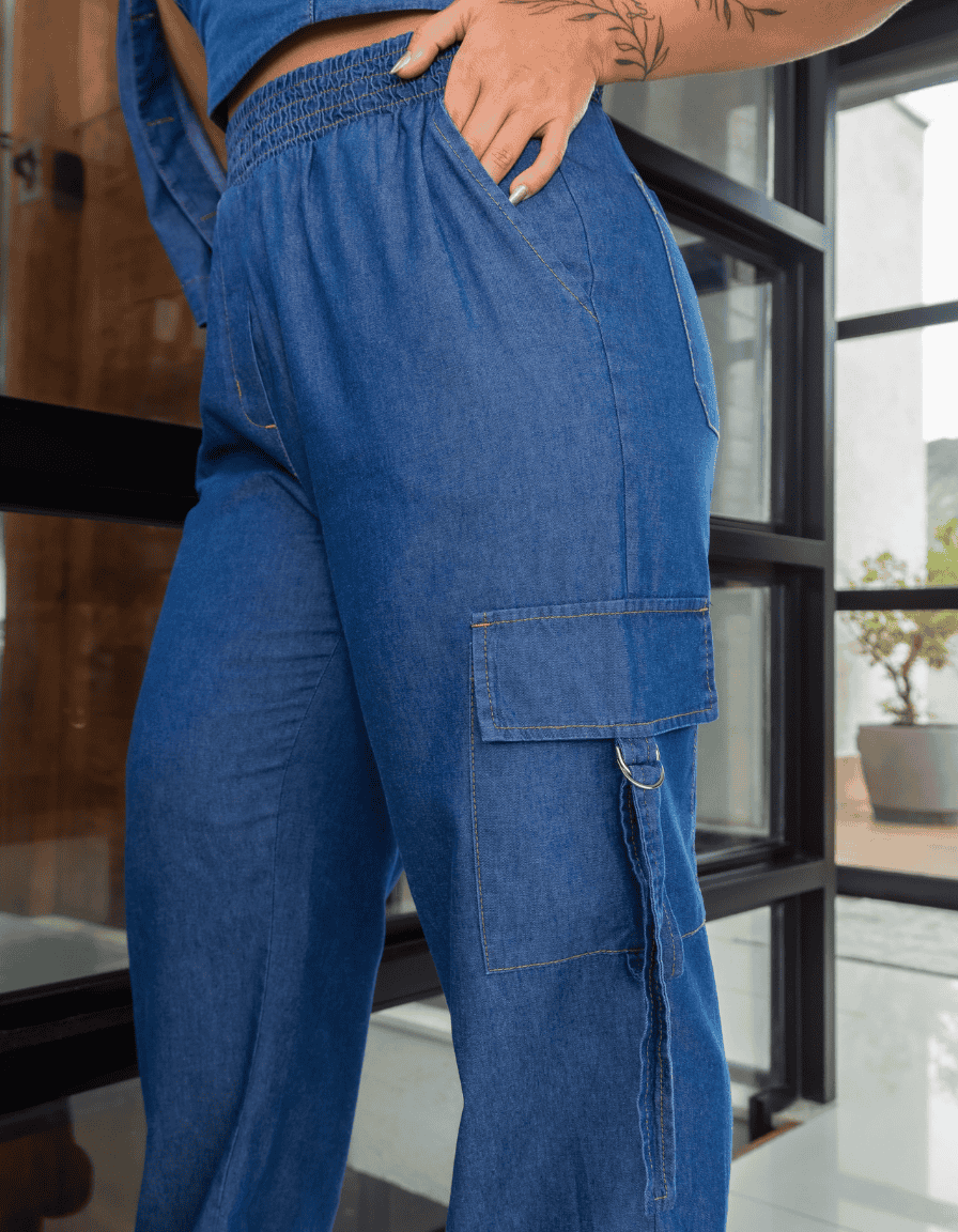 Calça Jogger Blue Jeans