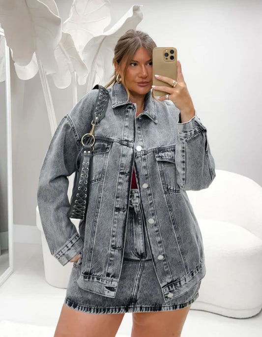 Black Oversized Denim Jacket