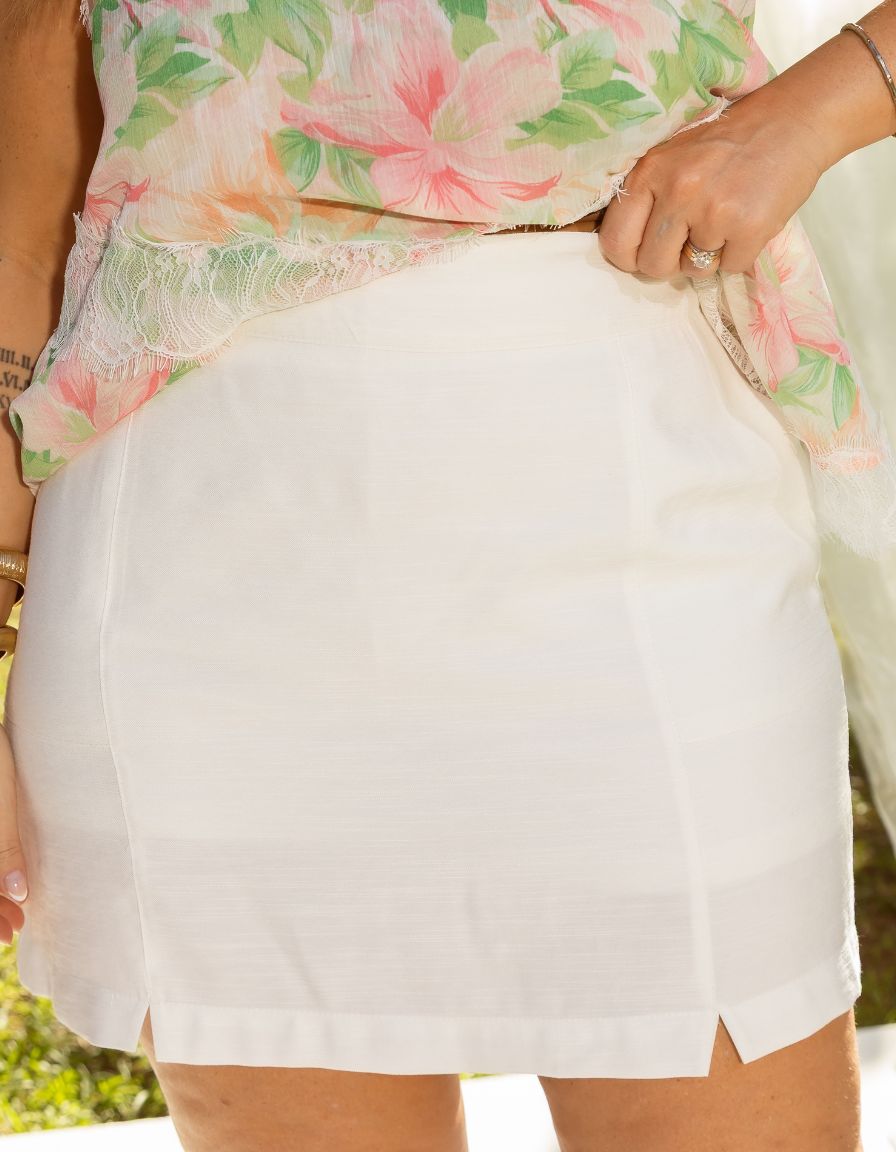 Shorts Saia Verão Slub