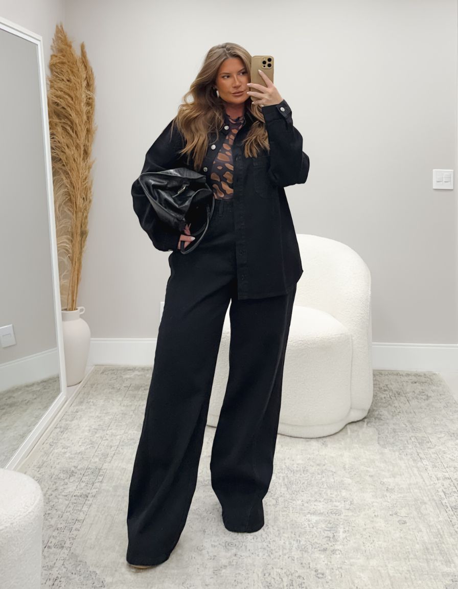 Calça Jeans Wide Black