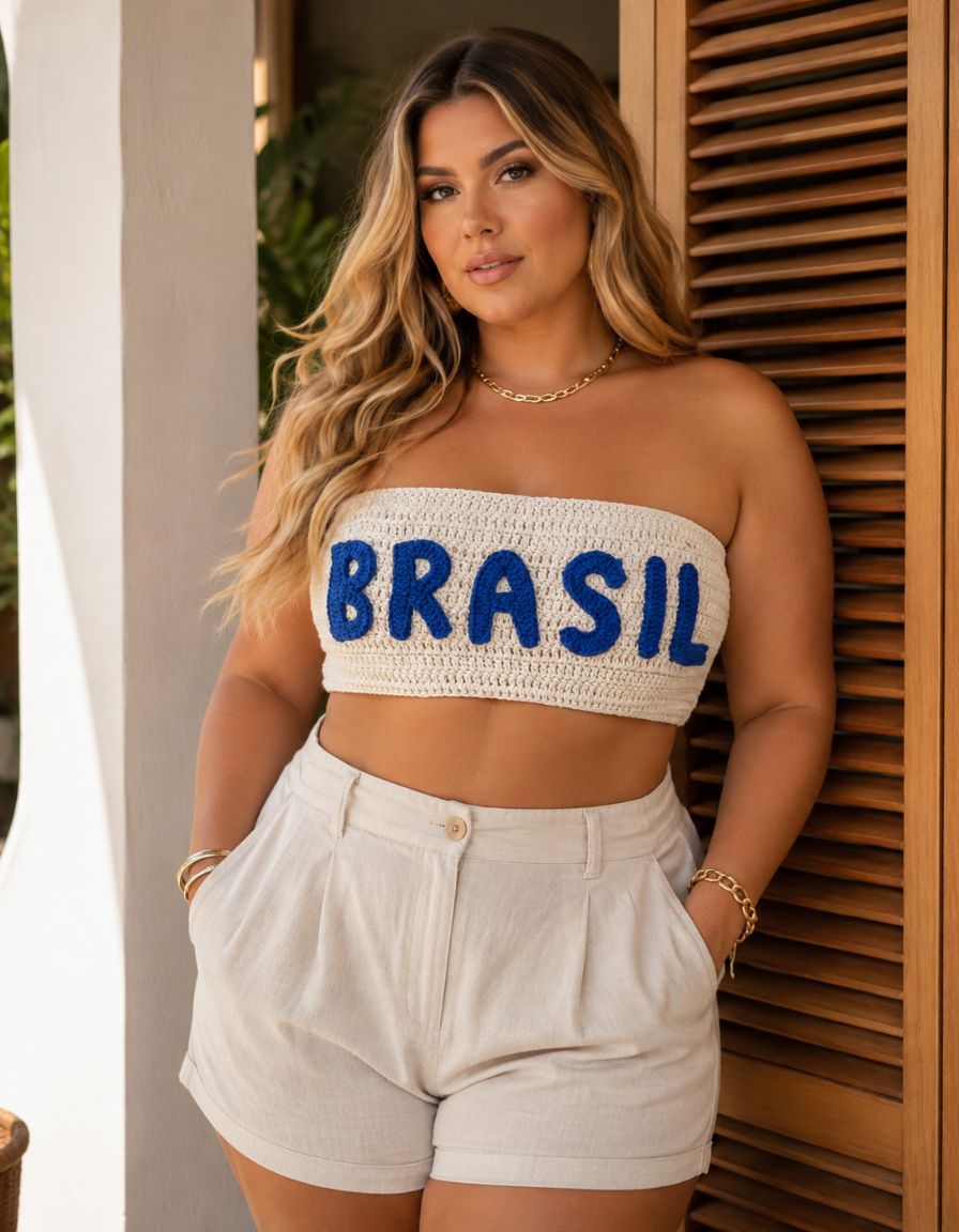 Top Faixa Crochê BR