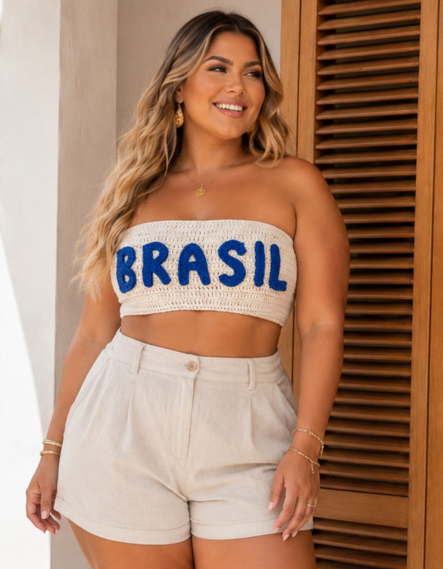 Top Faixa Crochê BR
