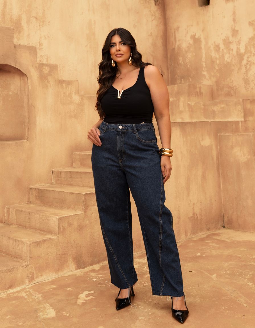 Calça Jeans Barrel