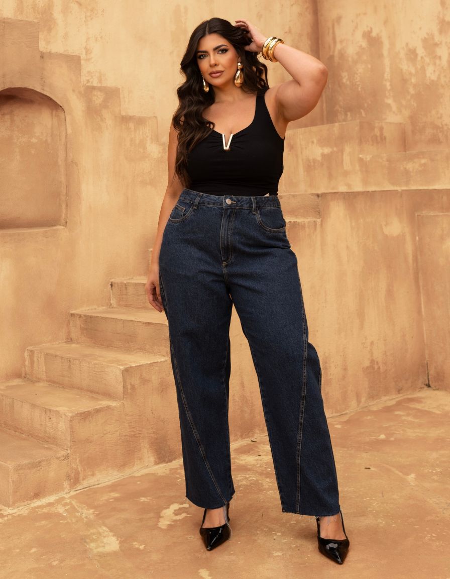 Calça Jeans Barrel