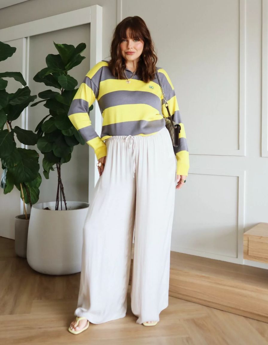 Blusa Polo Listrada Brasil