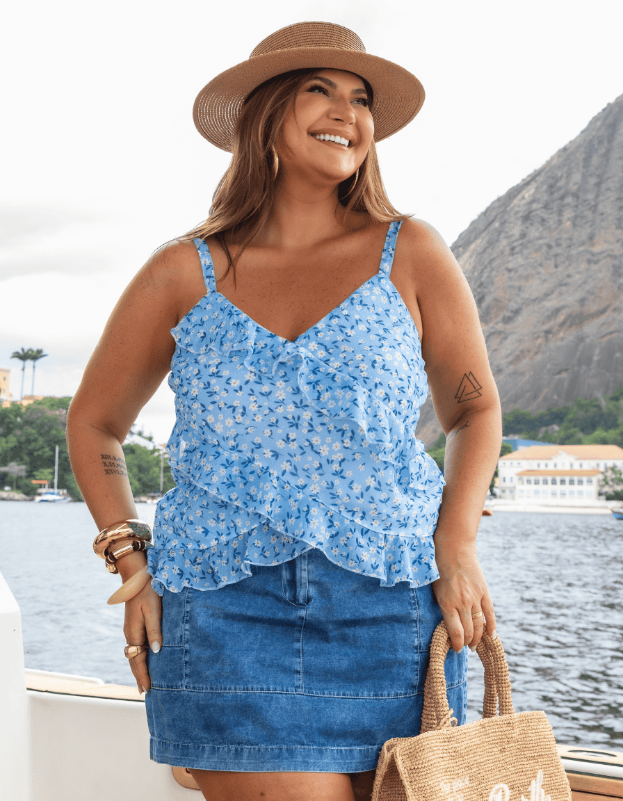 Saia Curta Denim light