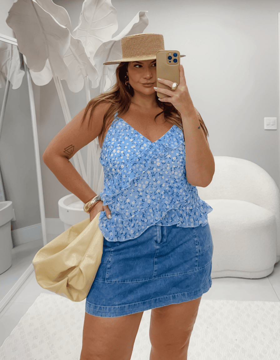 Saia Curta Denim light