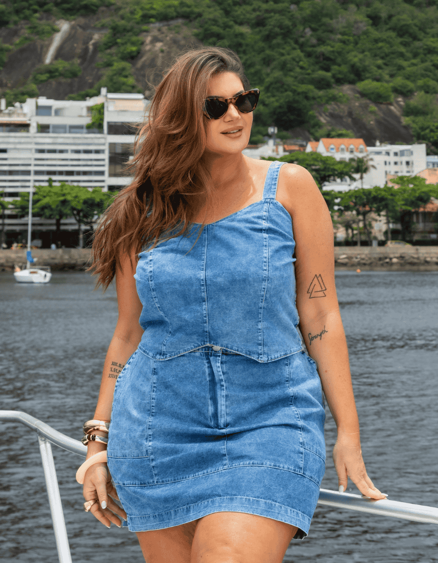 Saia Curta Denim light