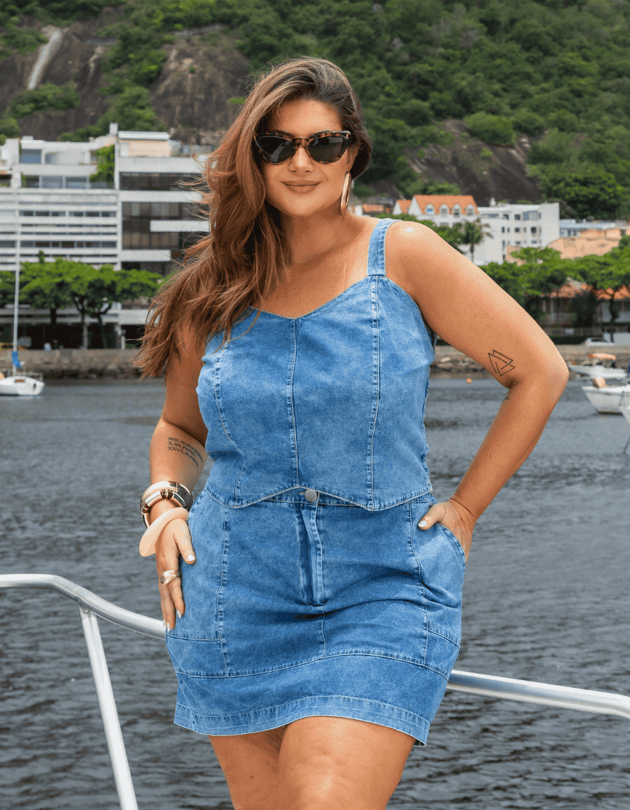 Saia Curta Denim light