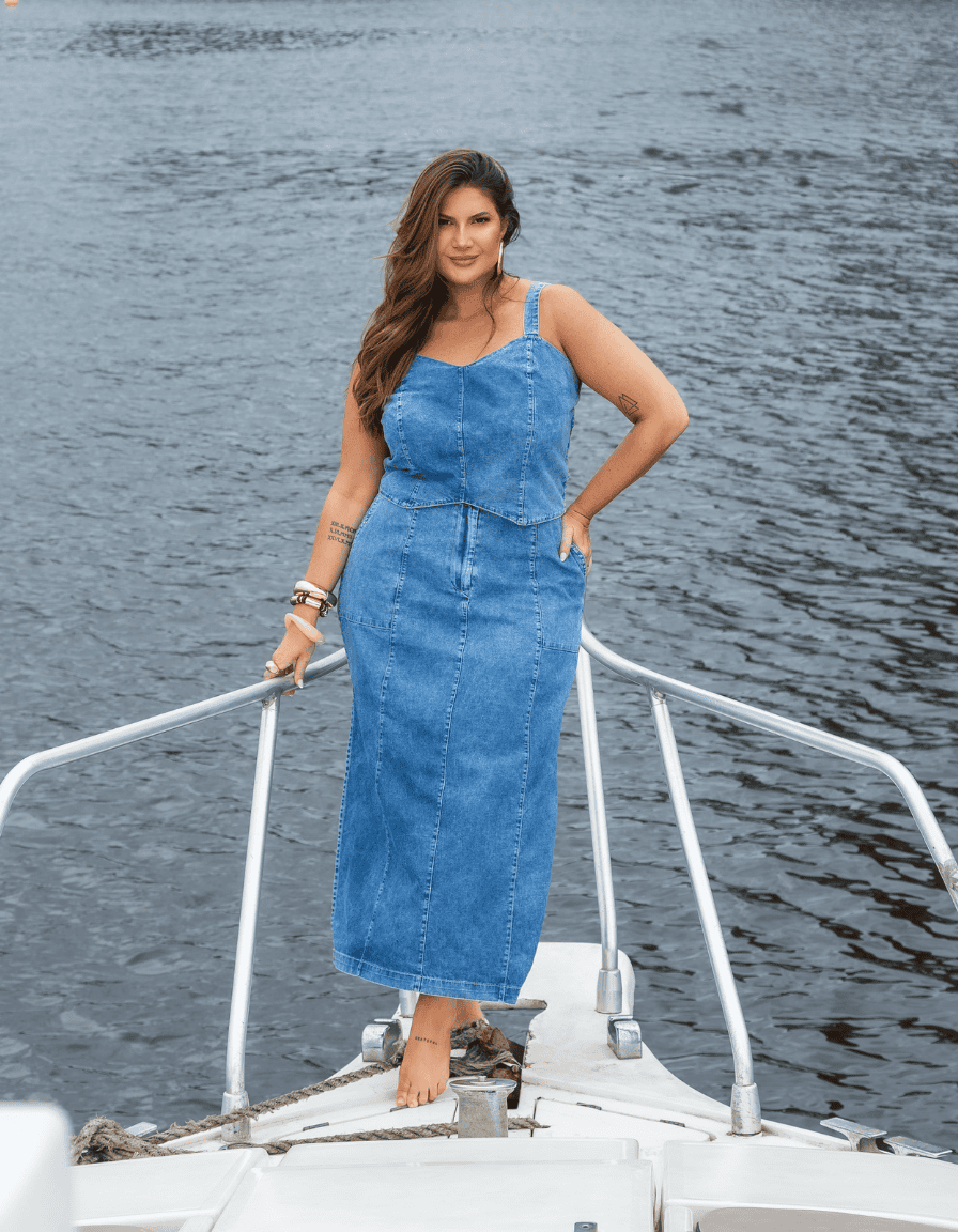 Saia Midi Denim light