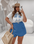 Shorts Saia Risca de Giz