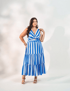 Vestido Midi Listrado