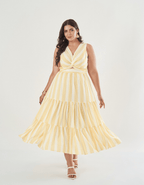 Vestido Midi Listrado