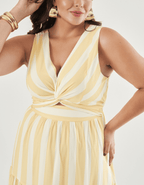 Vestido Midi Listrado