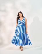 Vestido Midi Listrado