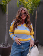 Blusa Polo Listrada Brasil