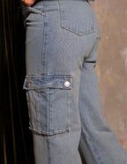 Calça Cargo Denim