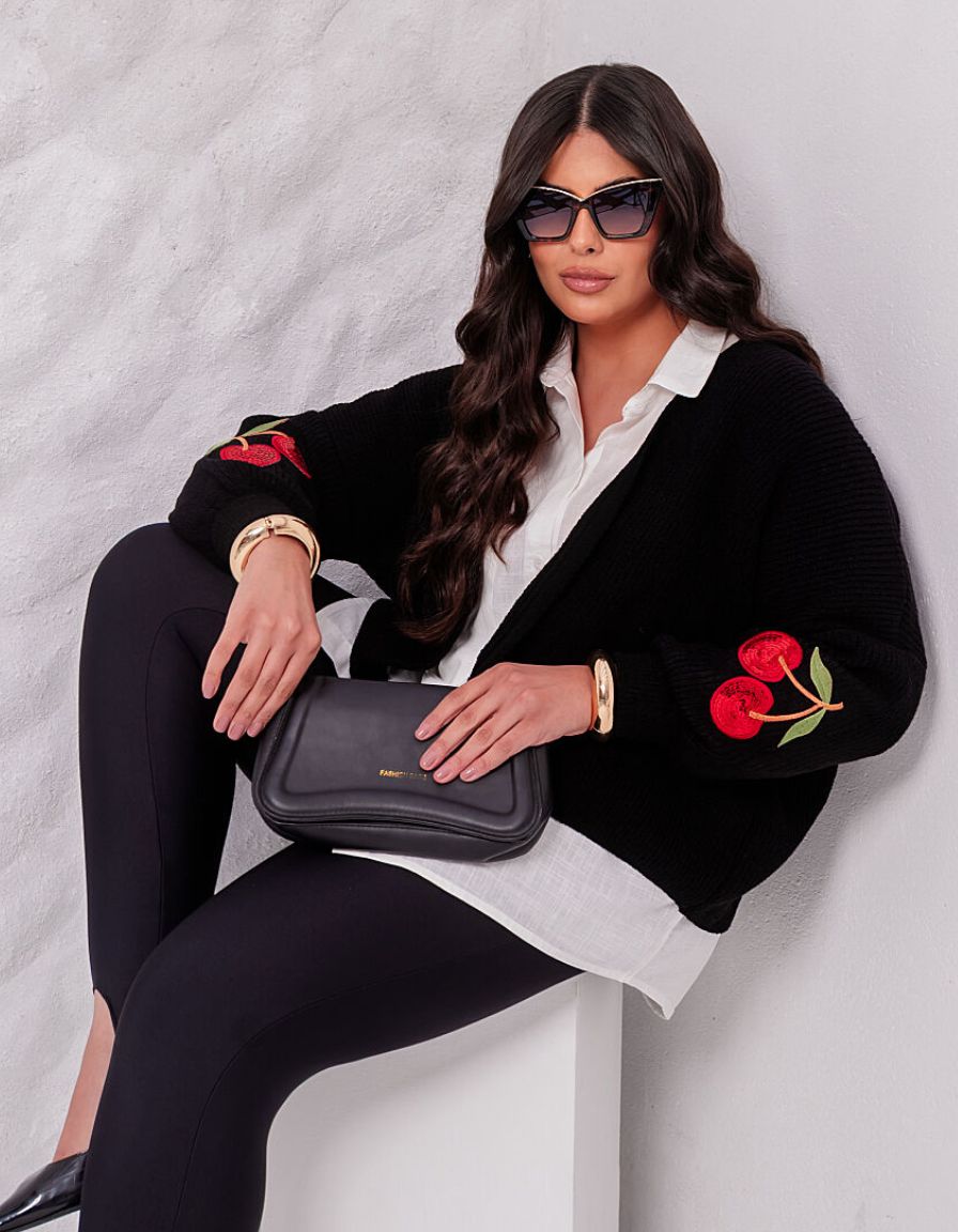Cardigan Cherry Tricot