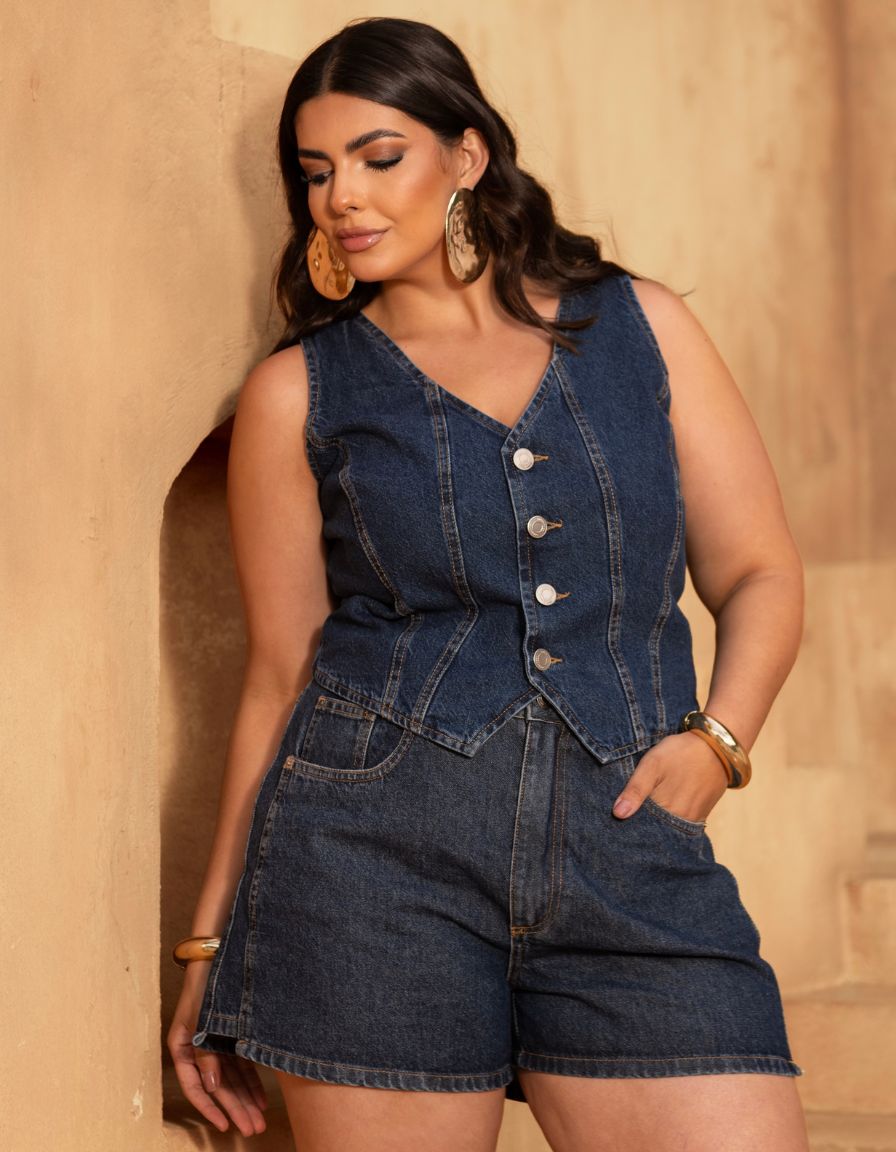 Colete Jeans Aurora